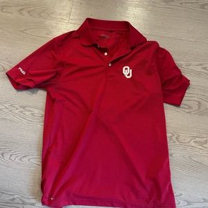 OU Ping golf polo - crimson red - medium